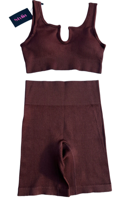 Dark Brown Short Set